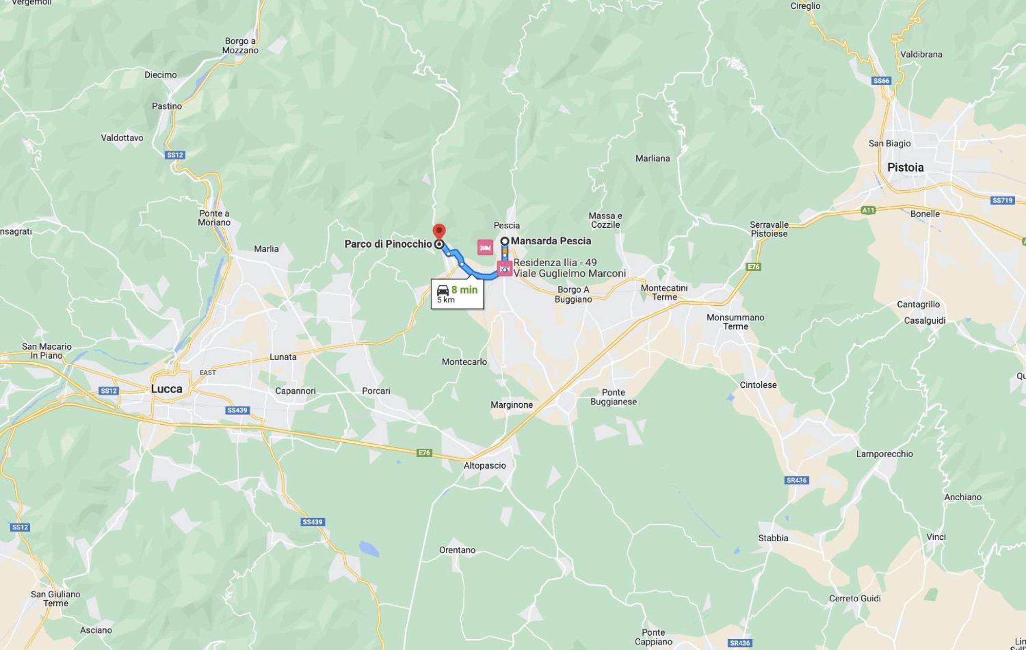 Apartmán Mansarda Pescia Exteriér fotografie